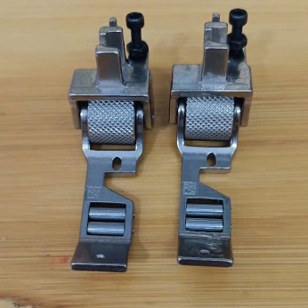 Chân vịt máy 1 kim xén bọc viền bánh xe sắt răng mịn
