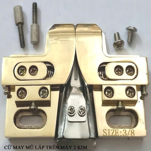 Cữ may mũ lắp trên máy 2 kim